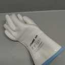 LANON Liquid Silicone Gloves, Heat Resistant Oven Gloves with Fingers, Food Grade, Waterproof, White, Large