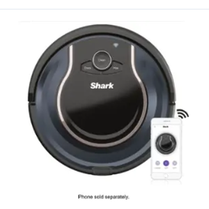 Shark - ION Robot RV761, Wi-Fi Connected, Robot Vacuum with Multi-Surface Cleaning - Black/Navy Blue