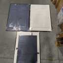 Large 3D Textured Framed Blue and White Abstract Wall Art for Living Room, 3 Piece Modern Artwork for Walls, Minimalist Navy Blue Geometric Paintings for Hallway, Stair, Office Wall Decor 24x36 In