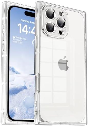 Tzomsze Case Compatible with iPhone 16 Pro Max Clear Case,Camera Protection,Reinforced Corners TPU Slim Shockproof Case Cover for Women Girls 6.9 inch-Clear
