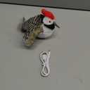 Cat Toys, Flapping Wings Woodpecker, No Flying, Chirping Bird Interactive Catnip Toy for Kitten or Small Dogs, Touch Activated, Rechargeable, 3 Modes