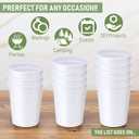 Yungyan 750 Pack 16 oz Reusable Plastic Stadium Party Cups, White