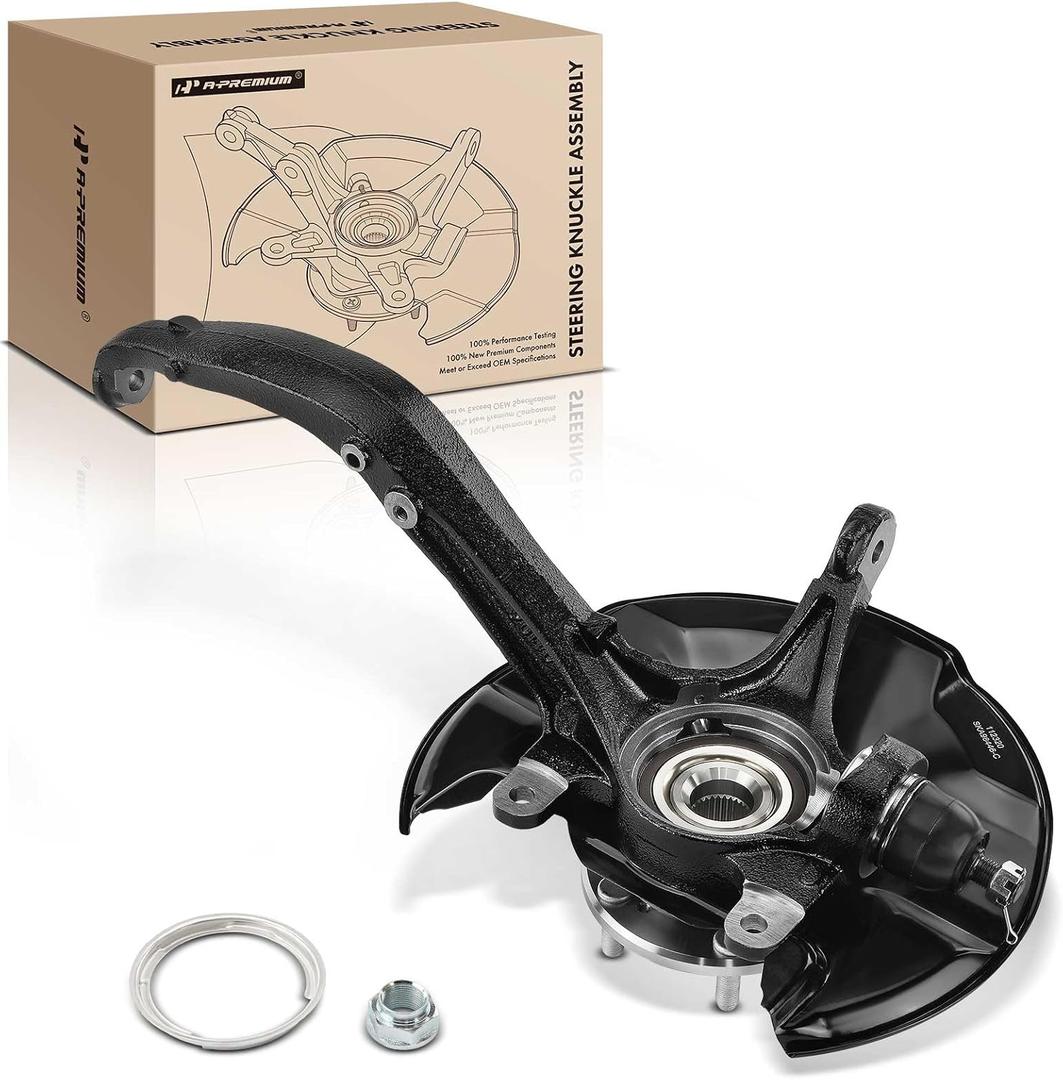 A-Premium Front Right Steering Knuckle & Wheel Bearing Hub Assembly Compatible with Honda Accord 2008-2012 & Acura TSX 2009-2014, Passenger Side