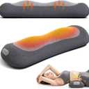 Yunari Cordless Triple Fusion Back Massager, Heated Lumbar Pillow (Gray)
