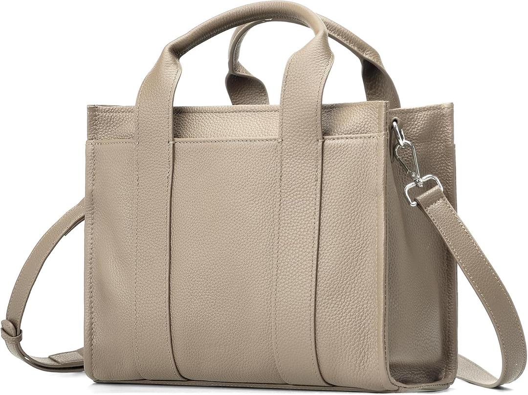 befen Genuine Leather Handbag for Women Small Soft Satchel Tote Bags Crossbody Shoulder Purses with Zipper