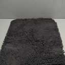 Eanpet Chenille Bath Mat Non-Slip Microfiber Floor Mat Baby Bath Mat for Kids Ultra Soft Washable Bathroom Dry Fast Water Absorbent Shower Mat Area Rugs (20 x 29, Black)