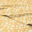 Floral Sheets - Yellow Floral Bed Sheet Set - 1 Flat, 1 Fitted & 1 Pillowcase w/ Deep Pockets - Comfy, Wrinkle & Fade Free - Boho Botanical Bedding - Ultra-Soft, Breathable & Cooling - Twin Size Set