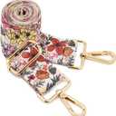 ZOOEASS Wide Shoulder Strap Adjustable Replacement Belt Guitar Style Crossbody Bag Handbag Strap Multicolor Canvas Straps(Wide:1.5in)(Color43)