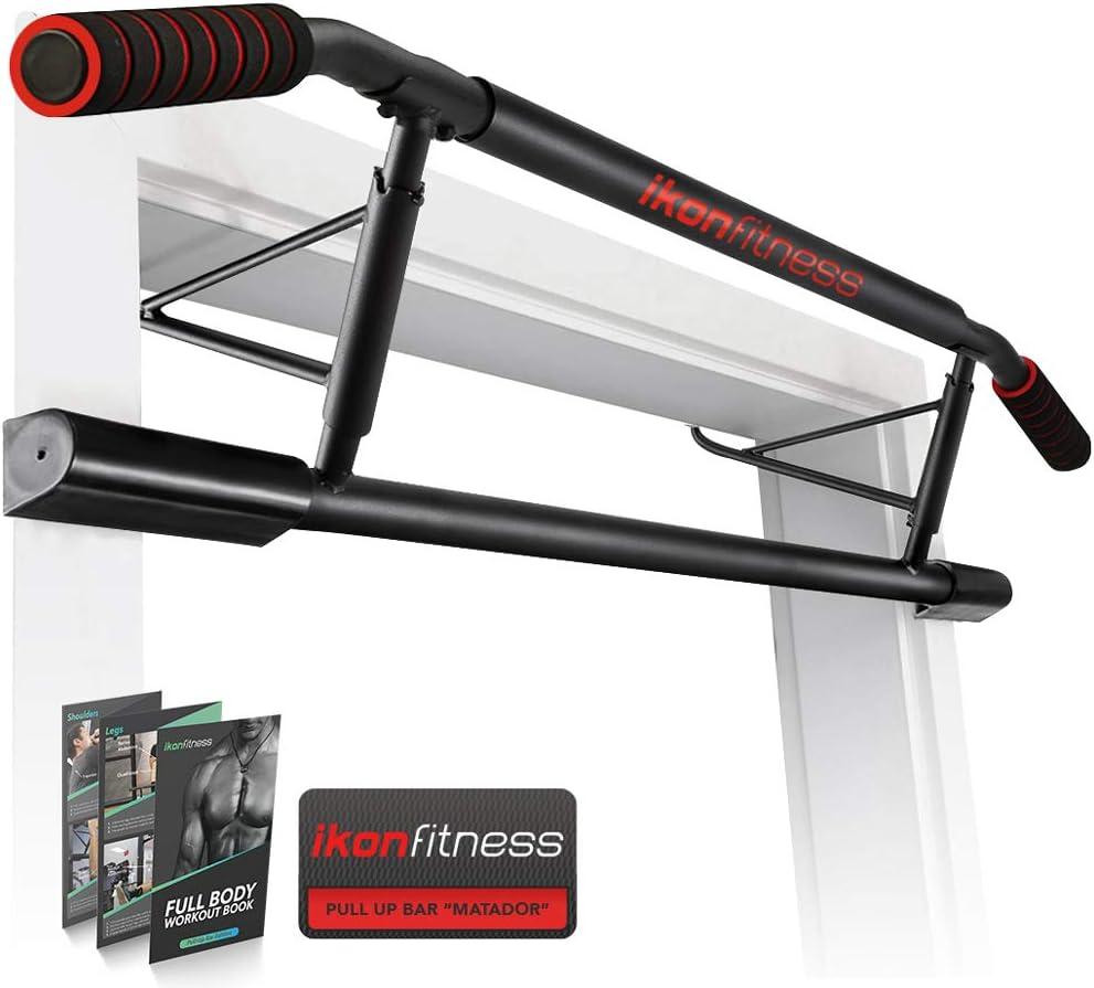 Ikonfitness Pull Up Bar Max with Ergonomic Grip - USA Original Patent, USA Designed, USA Shipped, USA , Black
