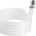 5/8’’ ID × 7/8’’ OD - 50 ft Clear Braided Hose Plastic Vinyl Tubing,High Pressure Flexible Reinforced PVC Tube for Transfer Water Air Oil, BPA Free & Non-Toxic