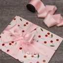 Ribbli Light Pink Silk Satin Ribbon 1.5 Inch x 30 Yard Handmade Frayed Chiffon Pink Ribbon for Gift Wrapping Wedding Invitations Bridal Bouquets Home Decor