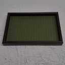 Zosenley Wooden Valet Tray with Leather Base - Nightstand Catchall Organizer for Cologne, Perfume, Keys, Wallet, Phone, Watch, Jewelry & Sunglasses (Green)