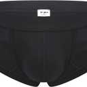 TB Men's Brief 3-Pack - TB Comfortable Underwear Breathable Microfiber (Black, XS)
