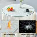 18" Tempered Glass Table Top Round Transparent Table Surface 1/4'' Thick Pencil Polished Edge Multipurpose for Dining, Coffee, Restaurant and End Table (18.11 inch)