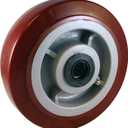 CasterHQ 6" X 2" PREMIUM POLYURETHANE ON POLYOLEFIN CORE With Retainer - 900 LBS CAP - Replacement Caster Wheel - 6 inch x 2 inch - Industrial/Commercial Application - Medium/Heavy Duty Caster Wheel