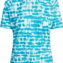 Kanu Surf womens Marina Upf 50+ Short Sleeved Active Rashguard & Workout Top (Blue, XS)