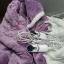 Heated Blanket Electric Blanket Queen Size 84''x90'' with 9 Heating Levels, 1-10 Hour Auto Shut Off, Machine Washable, Dual Controller Soft Warming Blanket for Couch, Bed, Office - Purple