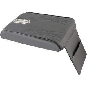 PU Leather Memory Foam Armrest Box with Storage Bag,Car Center Console Armrest Pillow,for Talisman Clio 4 Megane 2 Fluence Kangoo Tondar Nema (grey)