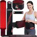 ALLOLO Red Light Therapy Belt, 39" x 7.7" Large Area with 180pcs 3-in-1 LEDs 660nm & 850nm Infrared Red Light Therapy for Body, Adjustable & Portable Therapy Wrap for Shoulder, Waist, Belly, Joint (Corded)