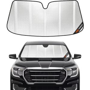 Pigenius Windshield Sun Shade for GMC Terrain 2018-2024. Reflective Aluminum Film Front Window Sunshade