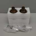 2 Pack Amber Glass Soap Dispenser 16 OZ with Oil Rubbed Bronze Stainless Steel Pump, Hand and Dish Soap Dispenser Set for Bathroom and Kitchen Sink with 6 Waterproof Labels