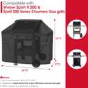 Unicook 48 Inch Grill Cover for Weber Spirit Il 200 and Spirit 200 Series, 2 Burner Gas BBQ Cover for Outdoor Grill, Heavy Duty Waterproof Fade Resistant, Compared to Weber 7138