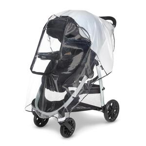 Graco Univeral Deluxe Weather Shield with Zippered Window, Baby Rain Cover, Universal Size to fit Most Stollers, Waterproof, Windproof, Ventilation, Protection, Shade, Umbrella, Pram, Vinyl, Clear (1 Count (Pack of 1))