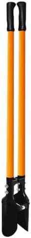 VNIMTI Post Hole Digger Tool, Heavy Duty Post Hole Digger with Fiberglass Handle, 58 Inches