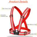 Reflective Vest, High Visibility Safety Vest Straps Reflective Gear for Night Running Walking Cycling for Men Women Kids