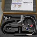 Bathroom Sink Faucet with Pull Down Sprayer, Matte Black Single Handle Pull Out Faucet with Pop-Up Drain, 1 or 3 Hole Laundry Bar Basin Faucet with Deck Plate, KBL-7002B-CL2