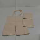 TOPDesign 5 | 12 | 24 | 48 | 192 Pack Economical Cotton Tote Bags, Lightweight Medium Reusable Grocery Shopping Cloth Bags, Suitable for DIY, Advertising, Promotion, Gift, Activity (5-Pack) (Beige)
