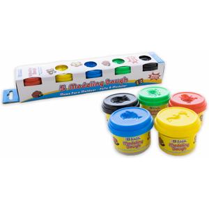 BAZIC Products Modeling Dough 1 Oz, 5 Primary Colors, Non Toxic Soft DIY Modeling Clay with Mold Caps for Art and Crafts, Sculpting, Kids Children, 1-Pack
