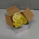 Woration 20 Pack Simulation Lemon & Slices Blocks Set, Artificial Plastic Lemon Slice Lifelike Fake Lemon Decor Fake Fruit for Wedding Photography Prop Party Display