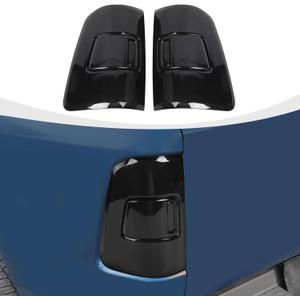 RAZPOY for RAM Tail Light Cover, Smoked Rear Light Lamp Guards Trim Compatible with Dodge RAM 2019-2024, Smoke Black (With Blind Spot Monitoring Sensors)