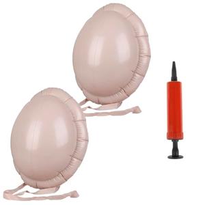 2 Packs Santa Claus Inflatable Big Belly Beer Belly Cosplay Props Pregnant Woman Fake Belly with Mini Inflator