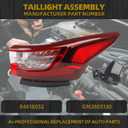 Dasbecan Tail Light Assembly LED Compatible With 2018 2019 2020 2021 Chevy/Chevrolet Traverse Rear Lamp Taillight Right Passenger Side 84618032 GM2805130