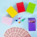 Okuna Outpost Deck Boxes with Dividers - Trading Card Storage Box & Organizer - Bulk Plastic Cases for Baseball & Game Cards - 2.88 x 1.88 x 3.88 in, Multicolor, 6-Pack