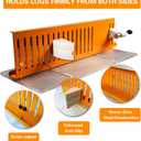 Log Milling Jig for Bandsaw Adjustable Log Holder for Processing Logs into Boards, Bandsaw Log Sled with Acrylic Guide Plate, Heavy-Duty Steel & 3D Printed Clamp for Woodworking