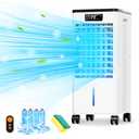 Portable Air Conditioners, 3-IN-1 Evaporative Swamp Cooler, Windowless Air Conditioner, 4 Modes & 3 Speeds, 12H Timer, Child Lock, Smart Remote & Touch Control, Portable Ac Unit for Bedroom, Indoor