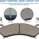 Premium Ceramic Disc Brake Pad Set - Compatible with Select Cadillac Escalade; Chevrolet Avalanche, Express, Silverado, Suburban, Tahoe; GMC Savana, Sierra, Yukon XL + More