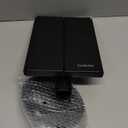 deweisn Tabletop Mount Trifold Lighted Vanity Mirror with 21 LED Lights, Touch Screen and 3X/2X/1X Magnification, Two Power Supply Mode Make up Mirror,Travel Mirror (Black)