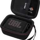 LTGEM Case Compatible with JBL Go 4 and JBL Go 3 and JBL Go 3 Eco Ultra-Portable Waterproof Speaker, Black