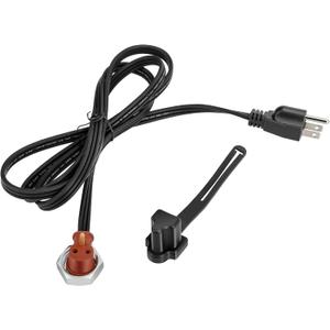 120V Engine Block Heater Cord 251919 with Cap for Ford Powerstroke Diesel E350 450 550 F250 F350 F450 F550 Dodge Ram 2500 3500 Cummins Diesel 5.9 6.7L Heavy Duty Immersion Heaters 6 Feet