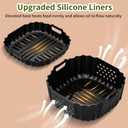 Air Fryer Accessories Silicone Liners for Ninja Crispi Pro AS101CY/AS101DG/AS101LG, Big Liner for 6 QT Glass Container & Small Liner for 2.5 QT Glass Container, 2 Pcs Reusable Non-Stick Accessories