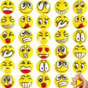 30 Pcs Face Stress Balls,2.5" Funny Face Squeeze Balls,Stress Relief Balls for Gifts,Kids,Party Favors,Present Fillers,Coworkers