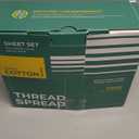 THREAD SPREAD 100% Organic Cotton Sheets - Organic Cotton Percale Weave Sheet Set, Soft, Cooling, Crisp & Breathable, 16" Deep Pocket Hotel Quality Bedding Set - 4 PC, Queen White