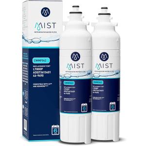 Mist ADQ73613401 Refrigerator Water Filter Replacement for LG LT800P, ADQ73613402, Kenmore 46-9490, Fridge LSXS26326S NSF 42 Certified 2 Pack