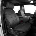 EKR F150 Seat Covers for (SuperCab) Ford F-150 STX 2024-2026 & F150 XL/XLT 2021-2026 & Lariat 2021-2022 Full Set,(2 Door,Rear W/NO Armrest),Heavy Duty for Work Trucks-Faux Leather(Black)