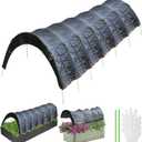 Wenfan Planter Raised Bed Sun Shade 70% Shade Cloth with Garden Hoops for 8x4x1Ft Raised Garden Bed Sunshade Kit Garden Tunnel Shade Net Cover Adjustable Height Raised Bed Sunblock Cover