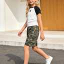 Girls Summer Outfits 2-Piece Clothes Color Block Print Short Sleeve Top and Camo Short Sets Teen Girl Clothes 6-16Y (6-7 Years, Black)